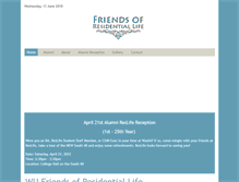 Tablet Screenshot of friendsofreslife.wustl.edu