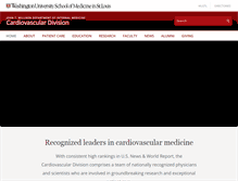 Tablet Screenshot of cardiology.wustl.edu