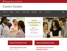 Tablet Screenshot of careercenter.wustl.edu