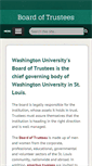 Mobile Screenshot of boardoftrustees.wustl.edu