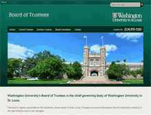 Tablet Screenshot of boardoftrustees.wustl.edu