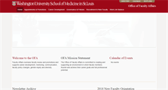 Desktop Screenshot of facultyaffairs.wusm.wustl.edu