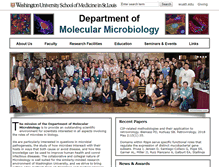 Tablet Screenshot of microbiology.wustl.edu