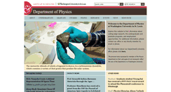Desktop Screenshot of physics.wustl.edu