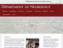Tablet Screenshot of neuro.wustl.edu