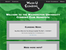 Tablet Screenshot of climbing.wustl.edu