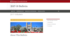 Desktop Screenshot of bulletin.wustl.edu