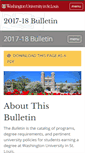 Mobile Screenshot of bulletin.wustl.edu